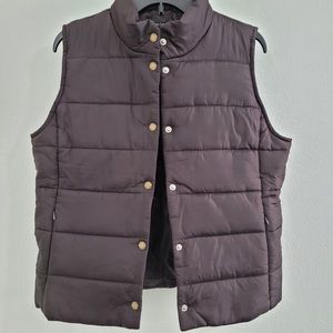 Daisy Fuentes • Dark Brown Puffer Vest